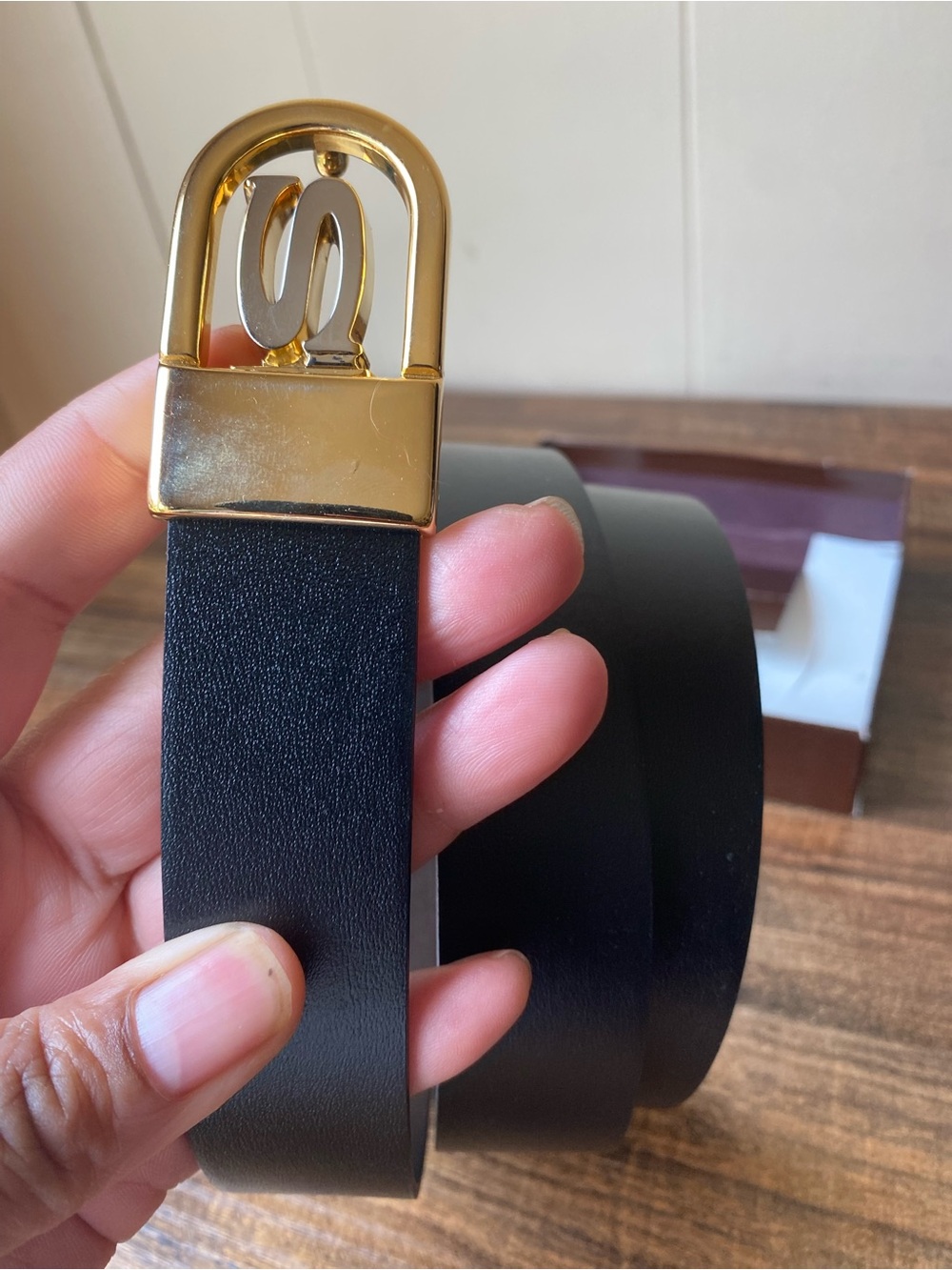 Vintage Leather Belt, 40” adjustable - Picture 2 of 9